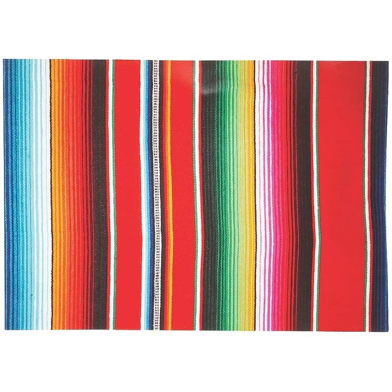 Serape Fiesta Placemats (Set of 50) Cinco de Mayo Party Supplies Multicolor