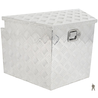SCITOO 29 Inch Aluminum Diamond Plate Truck Bed Tool Box,Heavy Duty Crossover Storage for Most Full Size Pickups,Lockable Weatherproof Chest,Fits 29" Truck Beds,Easy Access to Load and Unload