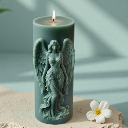 Angel Nativity Scene Cylinder Molds Silicone Wave Spiral Candle Mold - Silicone Resin Casting Molds for Candle & Resin & Soap Craft Supplies