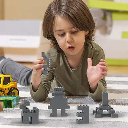 500 Piece Dark Gray Bricks Bulk Gray 2x4 Building Bricks Flat Compatible with Lego Parts and Pieces: 2x4 Dark Grey Bricks(Color: Dark Gray)