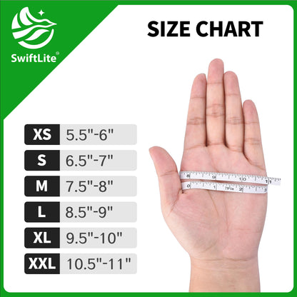 SWIFTLITE Disposable Vinyl Gloves, Food Safe, Latex-Free Powder-Free Clear Plastic Gloves for Cooking, House Clean, Food Prep (100, Large)