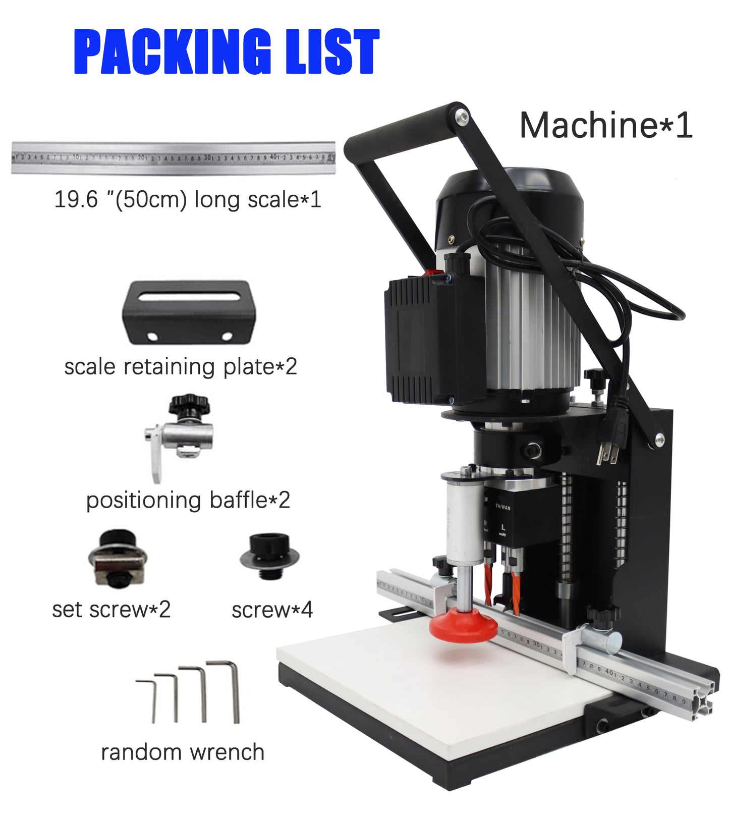 TECHTONGDA Electric Hinge Drilling Machine Portable Puncher Hand Held Drill Equipment Woodworking Hole Depth 0-40mm 48-6