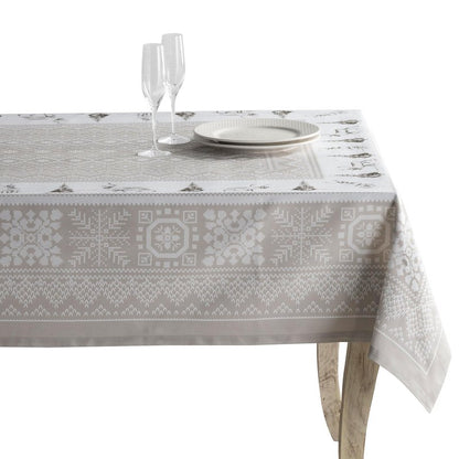 Maison d' Hermine Table Cloth Rectangle Table 100% Cotton 54 x 72 Inches Fall Tablecloth Reusable Everyday Use for Thanksgiving Christmas Decorations Dining Farmhouse Party (Cozy Christmas)