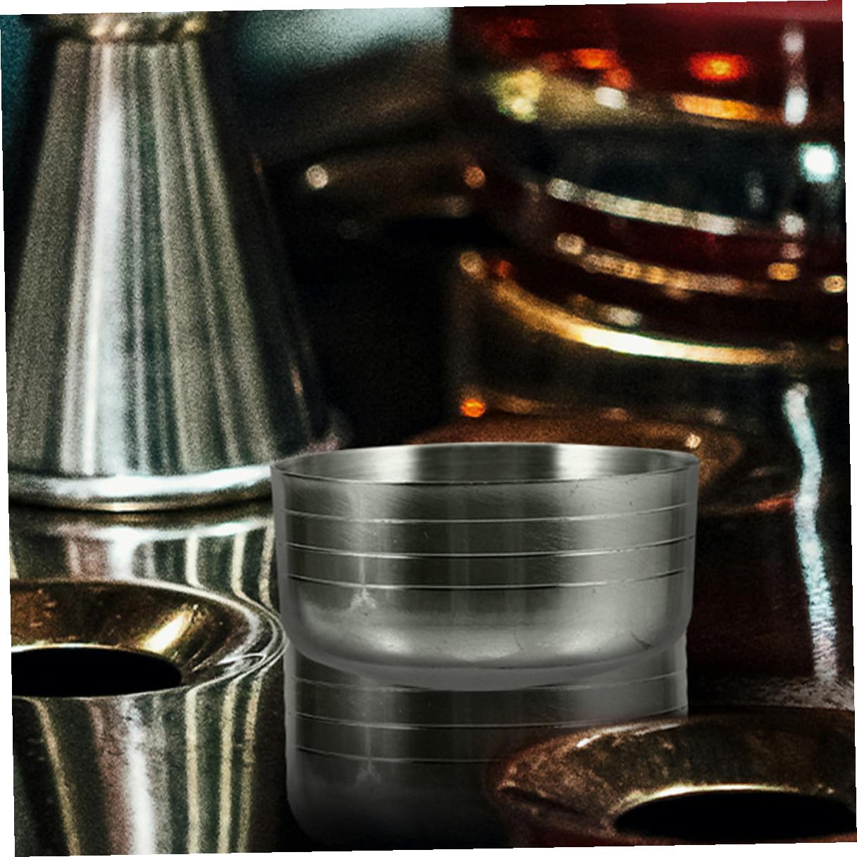 VINTORKY Stainless Steel Cocktail Shaker Lid Replacement 1.65 Inch Bar Tumbler Cap for Mixing Drinks Juice Bubble Tea Accessories