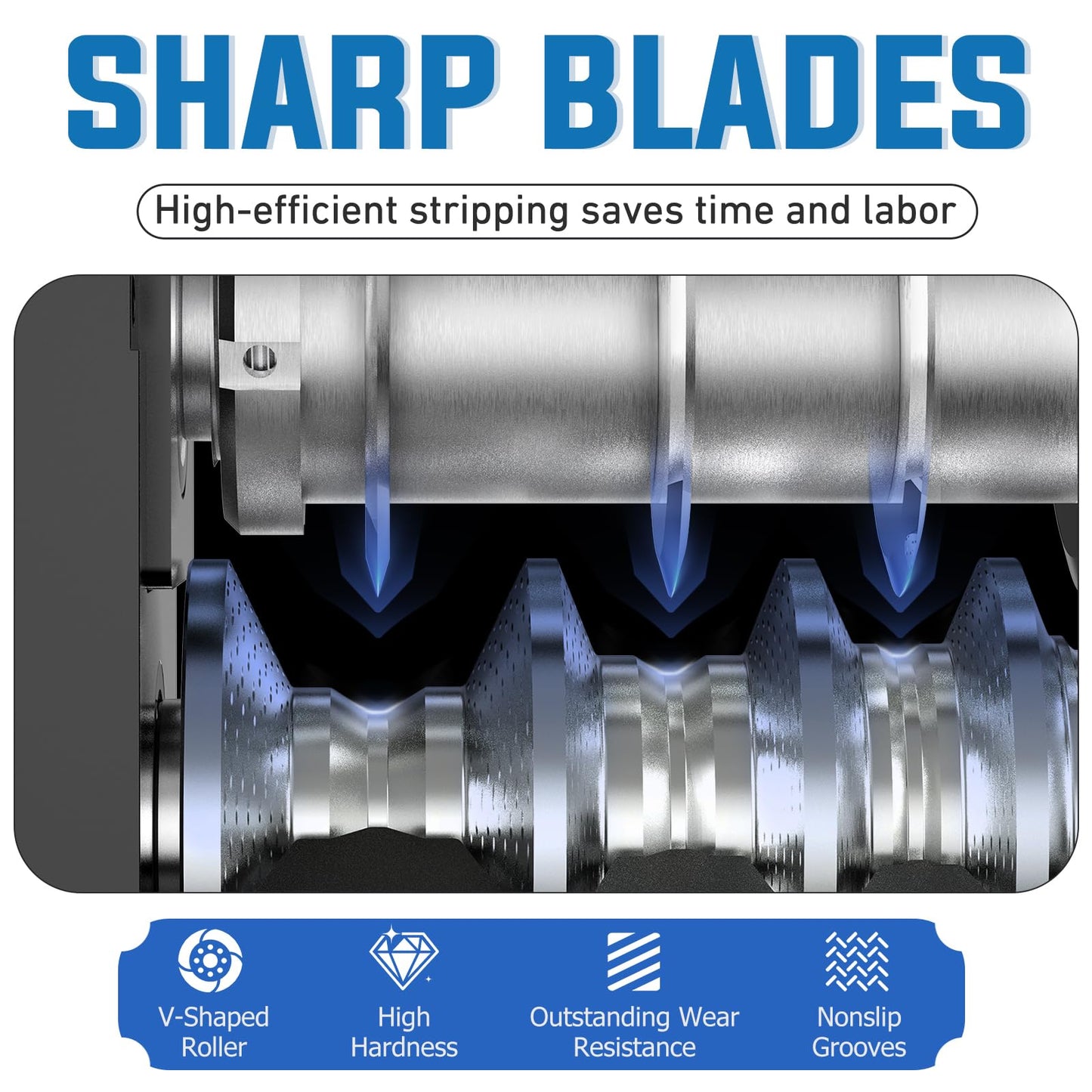 Automatic Wire Stripper Machine, 0.06''-1.5'' Heavy-duty Electric Cable Stripper, Wire Stripping for Recycling Copper