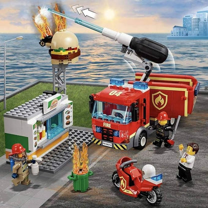 LEGO City Burger Bar Fire Rescue 60214 Building Kit (327 Pieces)