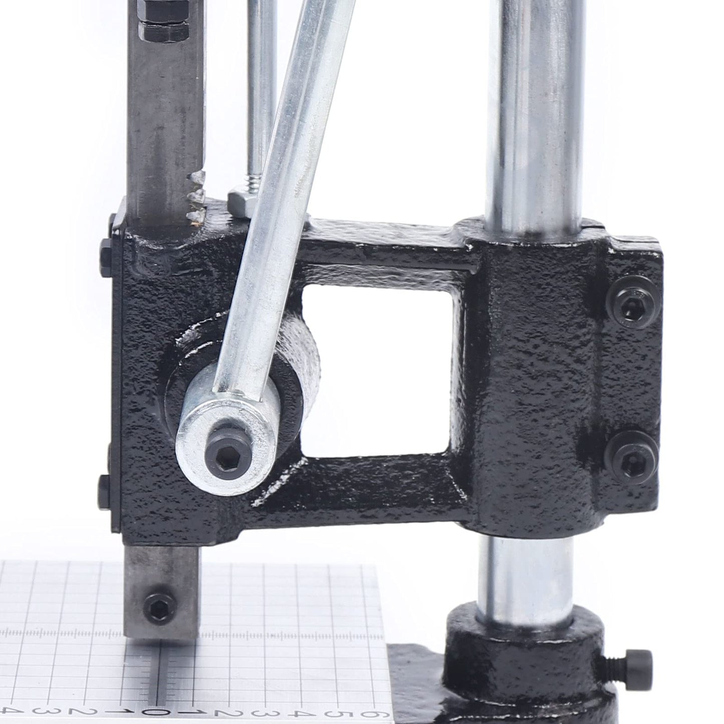 Leather Hole Puncher, DIY Leather Imprinting Machine with PP Plate and Aluminum Plate, Manual Press Puncher Embossing Stamping Tools Pressure Bronzing Kits for Punching, Pronging, Stamping Process