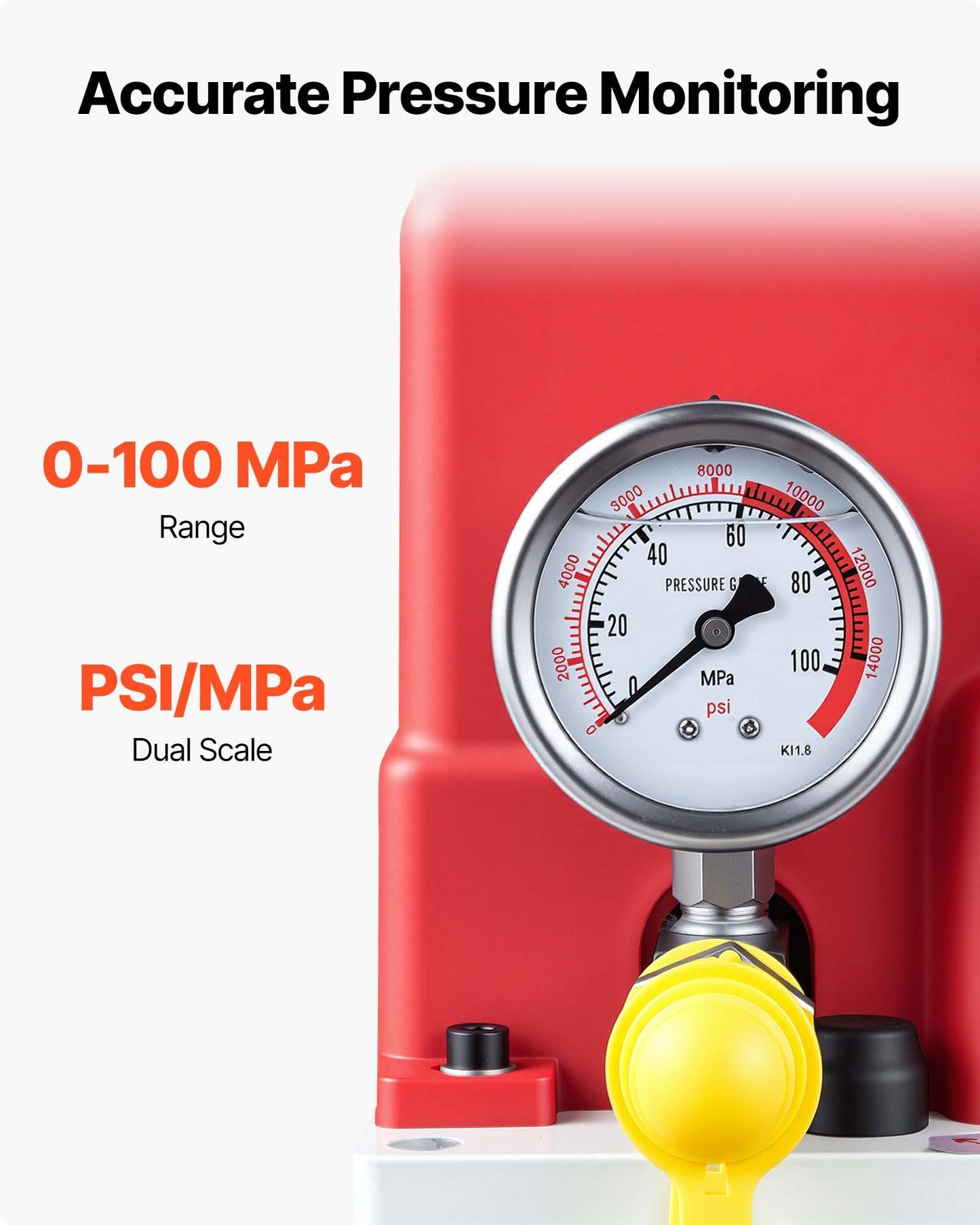 VEVOR Electric Hydraulic Pump, 750W 10,000 PSI, 120V Single Acting Electric Driven Hydraulic Pump Power Pack Unit, with Solenoid Valve, 0.53 Gallon / 2L, for Punching, Bending, Single Acting Cylinders