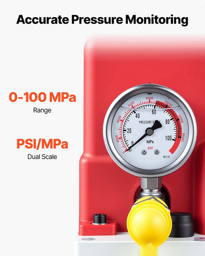 VEVOR Electric Hydraulic Pump, 750W 10,000 PSI, 120V Single Acting Electric Driven Hydraulic Pump Power Pack Unit, with Solenoid Valve, 0.53 Gallon / 2L, for Punching, Bending, Single Acting Cylinders