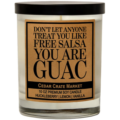 Best Friend Candle Gifts for Men and Women - Don't Let Anyone Treat You Like Free Salsa - Funny Candles for Women Or Men, Funny Birthday Present, Friendship Or Thank You Present for Bestie Or BFF