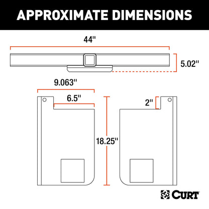 Universal Weld-On Trailer Hitch, 2-1/2" Receiver (Up to 44" Frames, 18" Drop)