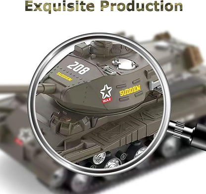 ele ELEOPTION Remote Control RC Tank with Rotating Turret and Sound Tank Toy Gift for Kids Boys Girls 3 4 5 6 7 8 Years Army Tanks Military Toys
