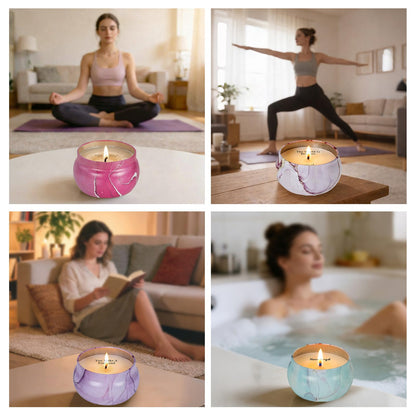 Scented Candles Gift Set for Women with Sayings, 4 Pack Aromatherapy Candles with Four Scents, Birthday Mothers Day Inspirational Gifts for Women, 120H Long Lasting Burn 17.6 Oz
