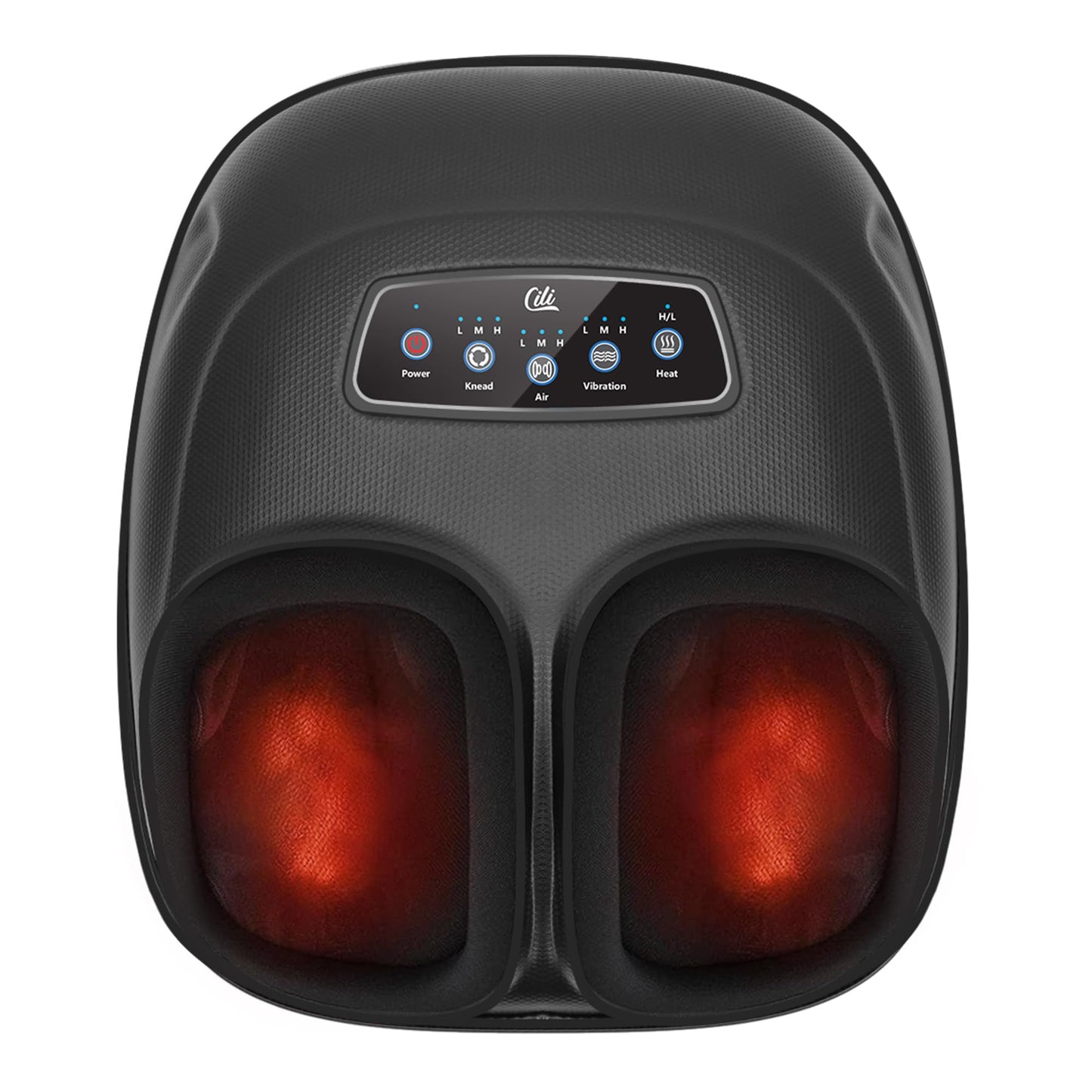 CILI Shiatsu Foot Massager Machine, Electric Heated Feet Massager for Plantar Fasciitis, Kneading Vibration Compression, Detachable Sleeve, Up to Men Size 13, Gifts for Dad Men