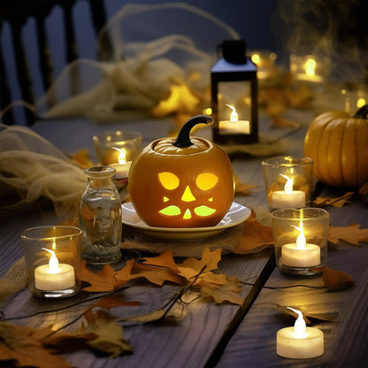 Topstone Flameless LED Candles with Remote Control - Warm White Flickering Battery Operated Candles, 400+ Hours,Timer Function, 4H/6H/8H Auto-Off,Electronic Tea Candles for Home Decor, Wedding, Party