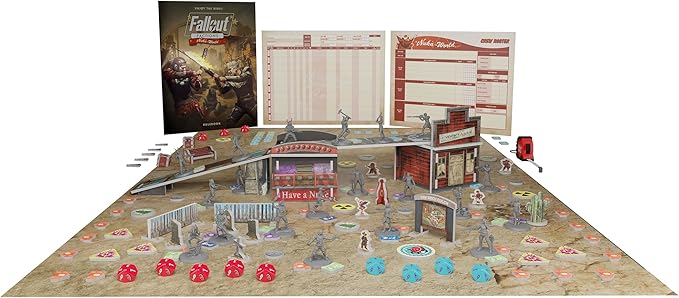 Modiphius Entertainment: Fallout: Factions - Battle for Nuka-World Starter Set - Tabletop Miniatures Skirmish Game Licensed War Game 20 Miniatures