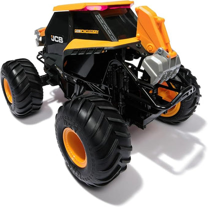 Monster Jam JCB DIGATRON Remote Control Truck 1:15 Scale RC Monster Truck with 2.4GHz Full-Function Controller Indoor/Outdoor Official Vehicle for Kids Ages 4+