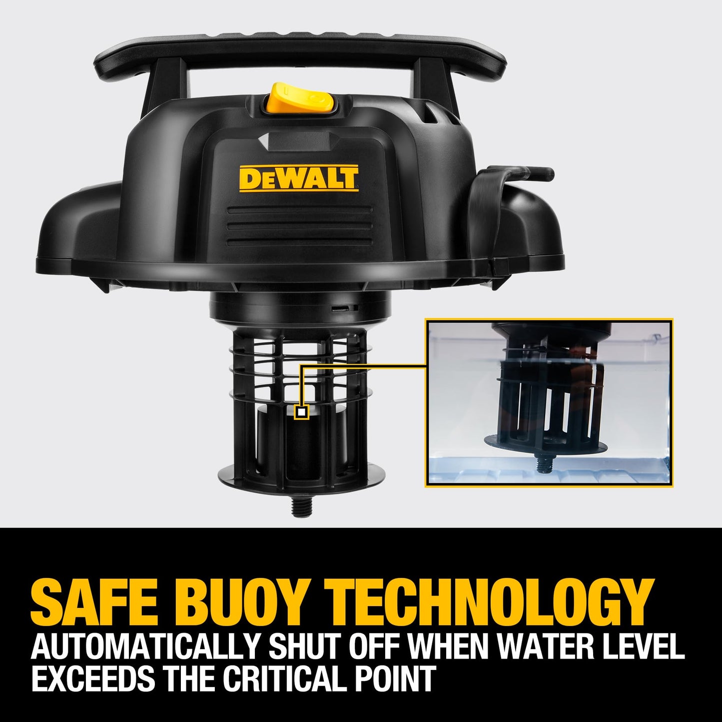 DEWALT DXV16PA 16 Gallon Poly Wet/Dry Vac/Acc, 6.5HP Shop Vacuum Wet/Dry for Jobsite/Workshop, Yellow