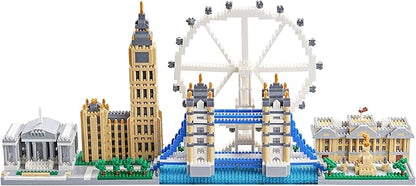 London Skyline Architecture Miniature Building Block Set Architecture Series Model Toy Present for Adults and Children (3430 Pieces)