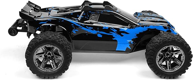SummitLink Custom Body Muddy Blue Over Black Style Compatible for Rustler 4X4 Rustler BL-2S Rustler 4x4 Ultimate 1/10 Scale RC Car or Truck (Truck not Included) R4-BB-02