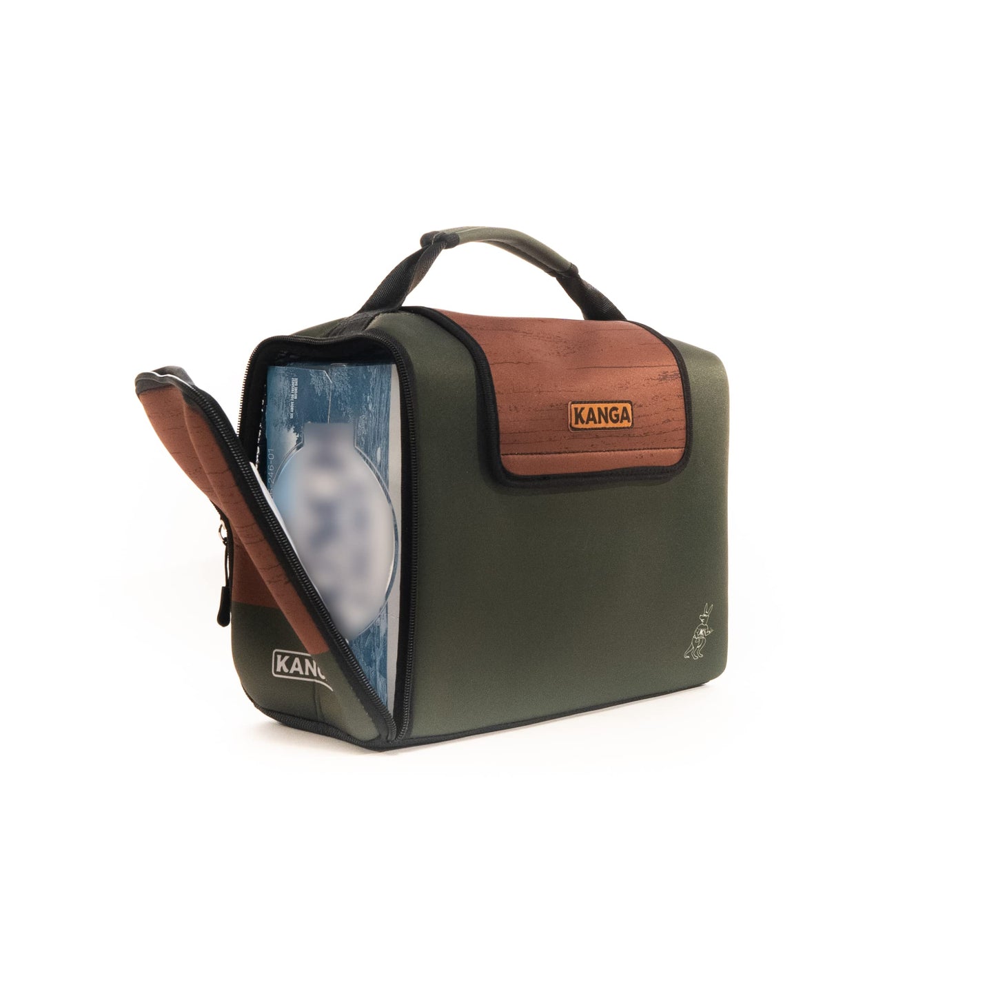 Kanga Insulated Cooler Bag - Soft Cooler Bag - 24 Pack Beer and Seltzer Drink Cooler - Insulated and Durability Tested - Kanga Kase Mate Cooler - Woody