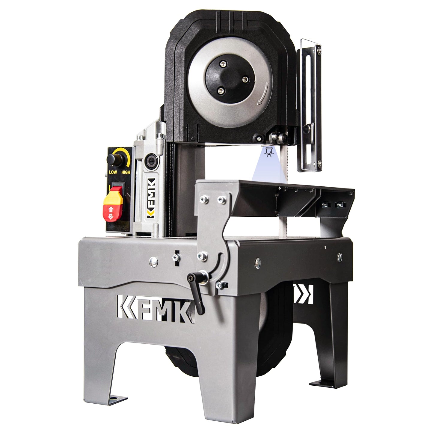 KFMK 10A Variable Speed Metal Band Saw with Large Workbench, 5" Cutting Capacity, Adjustable Speed 137-472 FPM, BandSaw Perfect for Metalworking, Knife Cutting
