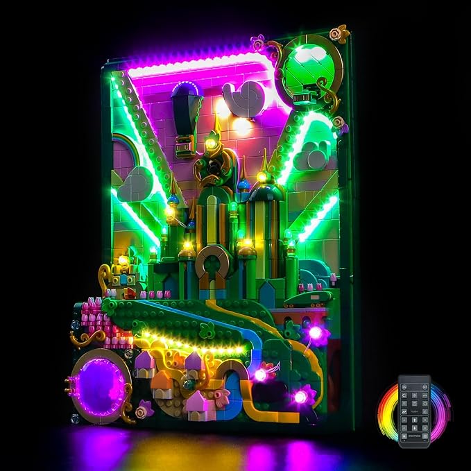 Light kit Compatible with Lego 75685 Emerald City Wall Art Decoration - No Model Only Light LED Lighting Accessories Compatible with Lego 75685 (RC Version)