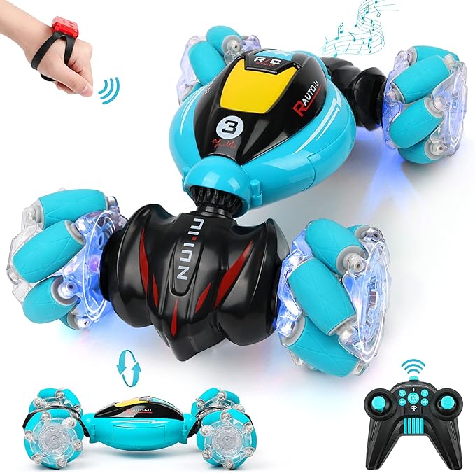 DDAI RC Cars Gesture Sensing Stunt Car - Best Gifts for Boys 6-12 Year Old 360° Rotating 4WD Remote Control Transform 2.4Ghz Hand Controlled Car Birthday Presents for Kids Age 7 8 9 10 11 yr