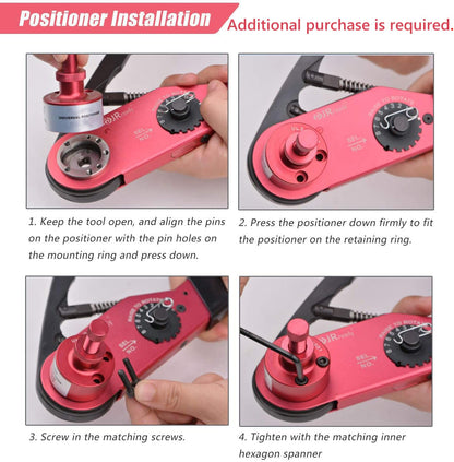 JRready ACT-M309 Hand Tools Cable Crimping Tool Industrial Mid-Current Range Adjustable Indent Crimp Tools Heavy Duty Crimpers Hand Terminal Crimping Tool 8-18AWG