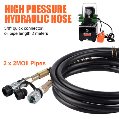 HZLZRZ Two Way Electric Hydraulic Pump Power Pack Unit 2 Stage Double Acting 110v/120V 10k psi (1st Stage/290 Psi, 2nd Stage/10,000 Psi),Two Way Mini