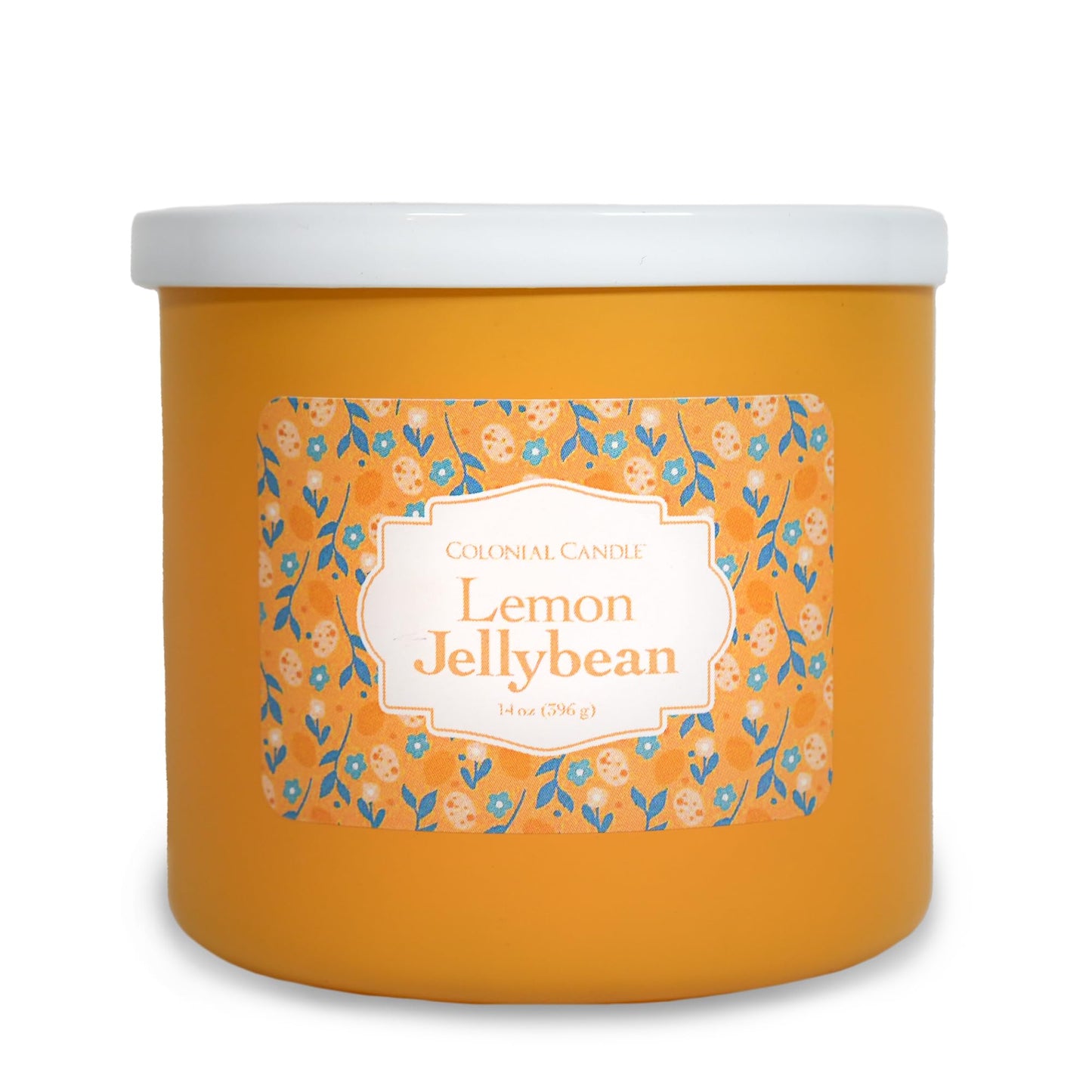 Colonial Candle Lemon Jelly Bean Scented Jar Candle, Easter Collection, 3 Wick, 14 oz - Up to 60 Hours Burn, Easter Candle, Made in the USA