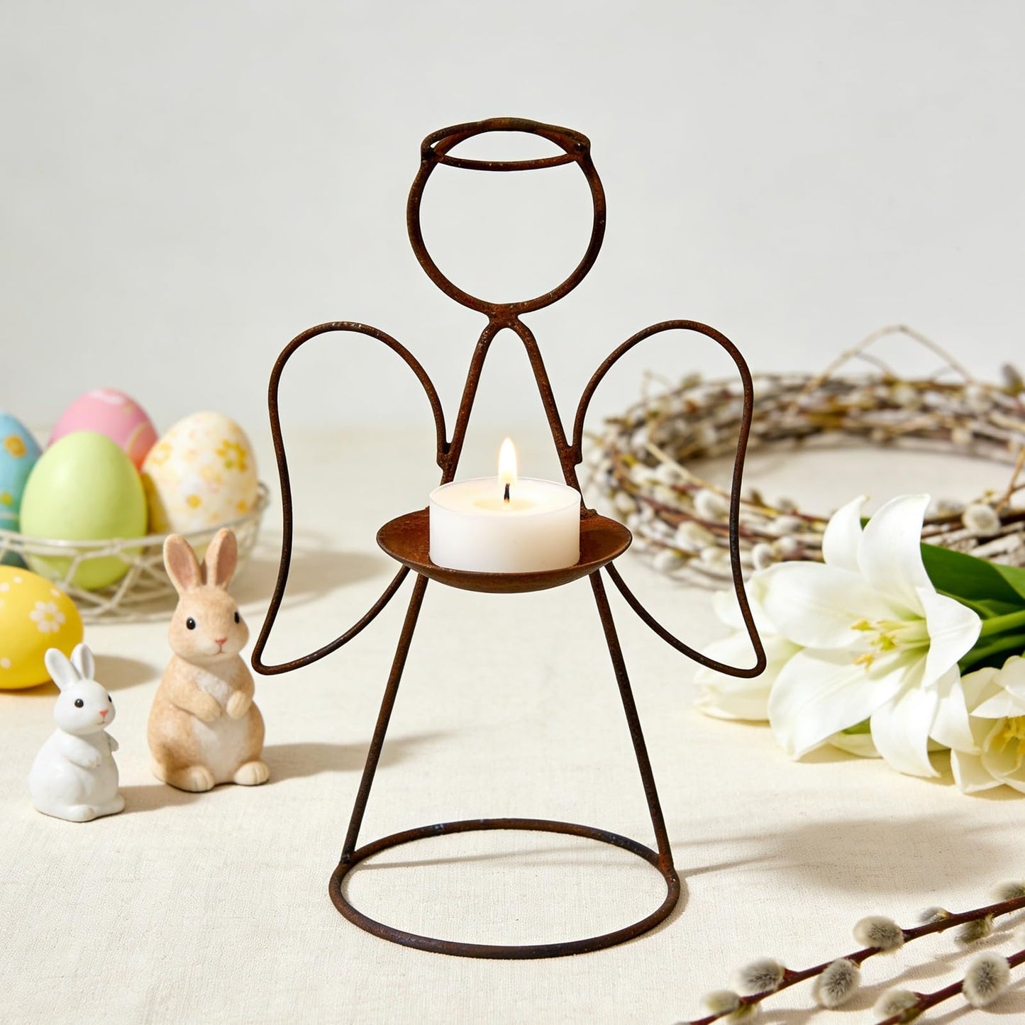 Elegant Winged Candle Holder Centerpiece for Dining Room Enhancing Table and Ambient Lighting for Home Interiors