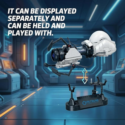 Sci-Fi Games Gun Building Set for Adults Ideas Portol 2 Gun Building Model with Light &amp Display Stand Cool Collectible Games Fans Gift