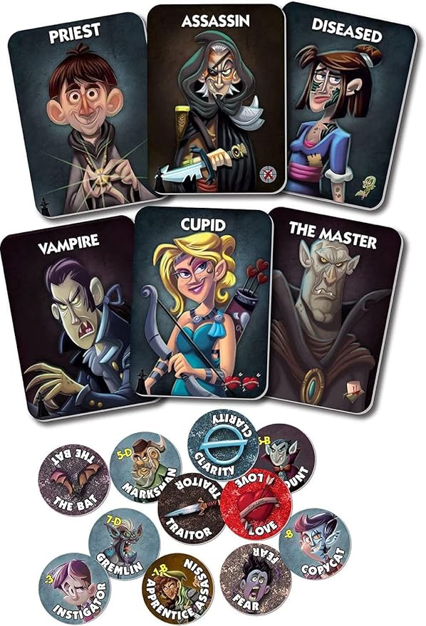 One Night Ultimate Vampire by Bezier Games | Ages 8+ | 3-10 Players | Scary Fun Party Game for Kids &amp Families | Fast-Paced Gameplay | Engaging Social Deduction | Hidden Roles &amp Bluffing