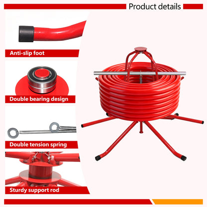 Pipe Uncoiler, PEX Piping Uncoiler, Multi-function Folding Tube Dispenser, Heavy Duty Potable Water Tubing Decoiler for 3/8'' to 1'',Maximum Load of 440Lbs