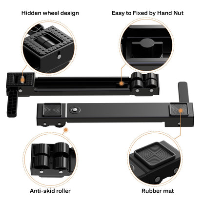 KVRG Appliance Rollers Heavy Duty,Newest Extendable Appliance Sliders,Liftable Washing Machine Base,Easily Move Washer and Dryer Machines,Refrigerators,Furniture-Black