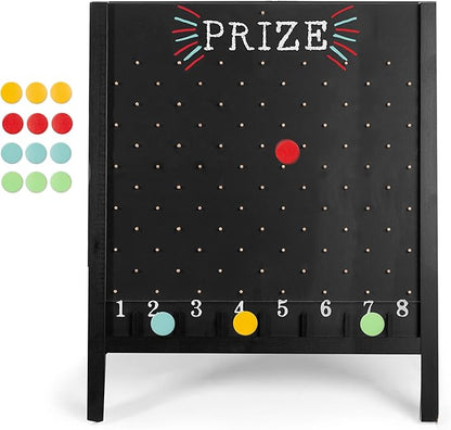 Ilyapa Board - Large Portable Prize Drop Game for Events and Trade Show - 27.5 x 41 Inch Double Sided - Wooden A-Frame Chalkboard Sign Eraser