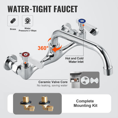VEVOR Stainless Steel Prep & Utility Sink, 1 Compartment Free Standing Small Sink Include Faucet & legs, 21"x18" Commercial Single Bowl Sinks for Garage, Restaurant, Kitchen, Laundry