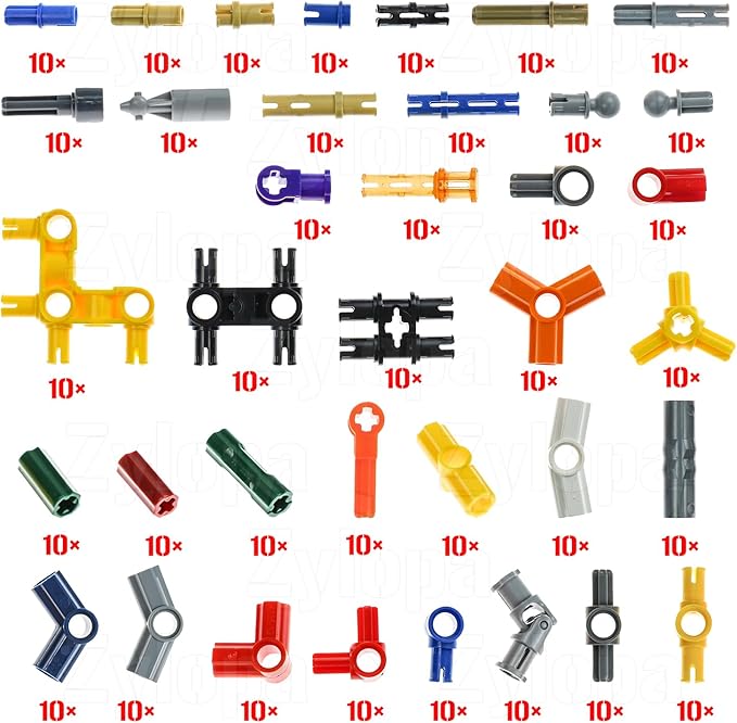 370-piece Technical pin Set Shaft-pin-Connector-Bushing Universal Joint - Compatible with Technical Parts