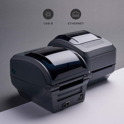ZEBRA GK420t Thermal Transfer Monochrome Desktop Printer Print Width of 4 in USB and Ethernet Port Connectivity GK42-102210-000