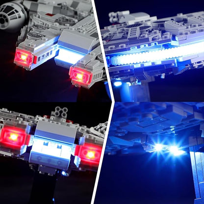 BRIKSMAX Led Lighting Kit for Lego-75375 Millennium Falcon - Compatible with Lego Star Wars Building Set- Not Include Lego Set