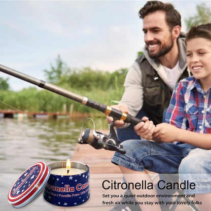 4-Pack Citronella Candles in Jars (4oz Each) – Long-Lasting Outdoor Scented Candles for Patio, Garden & Backyard – Fresh Invigorating Fragrance to Enhance Ambiance