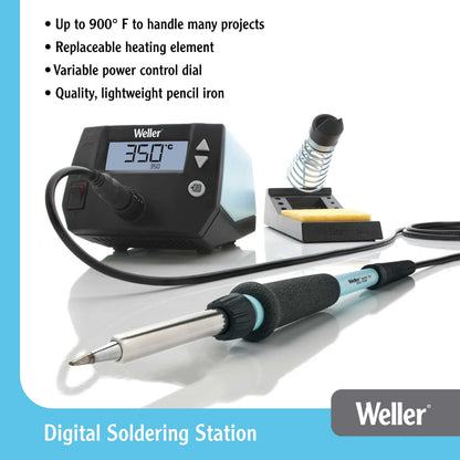 Weller WE1010NA Digital Soldering Station with Weller Solder Wire, Dia: 1.0 mm / 0.039 in, Wt: 100 g / 3.527 oz, Alloy Sn60Pb40, Flux content 2.2% - WSW SnPb (T0051403099)