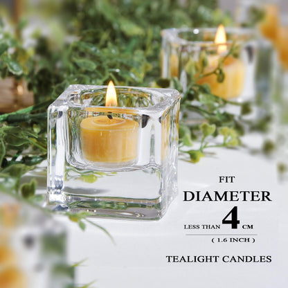 50 Candles +8 Glass Candle Holders