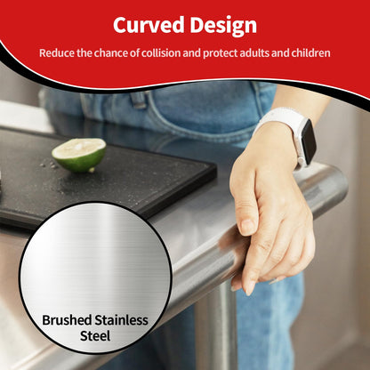 FDW Stainless Steel Table for Prep & Work 24 x 60 Inches, Commercial Heavy Duty Table with Undershelf and Adjustable Legs Food Prep Worktable for Restaurant, Kitchen