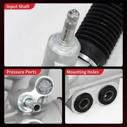 PHOBOOS Hydraulic Power Steering Rack and Pinion Assembly Compatible with Nissan Titan 2004-2015, Armada 2005-2015, Pathfinder Armada 2004 & Infiniti QX56 2004-2012, V8 5.6L, New Unit, Ref. 97-3023
