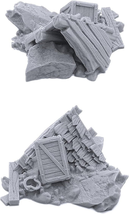 EnderToys Urban Rubble - DND Terrain - 32mm Scenery for Tabletop Miniatures