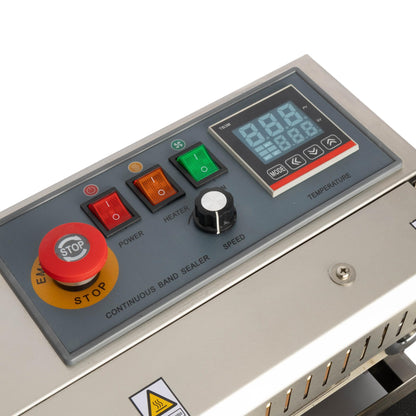 U.S. Solid Continuous Bag Band Sealer for Thick Bags Sealing Machine, Automatic Horizontal Band Sealer with Digital Temperature Control for PVC Bags Films Stamp Coding 110V/60HZ