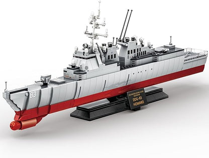 Apostrophe Games Navy Destroyer Building Block Set – 612 Pieces - Building Block Set for Kids and Adults - Compatible with All Building Bricks