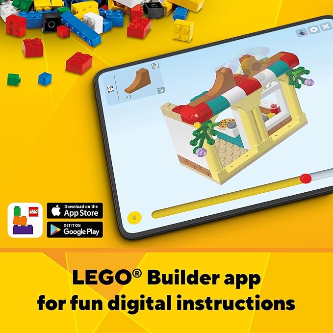 LEGO Creator 3 in 1 Main Street Building Toy Set Features a Toy City Art Deco Building Market Street Hotel Café Music Store and 6 Minifigures Endless Play Possibilities for Kids 31141